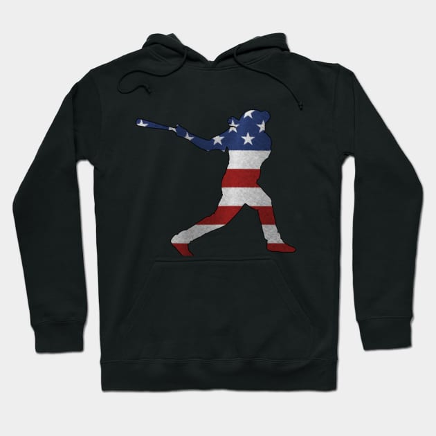 Baseball American Flag . Patriotic USA Sports Fans Hoodie by Rossla Designs